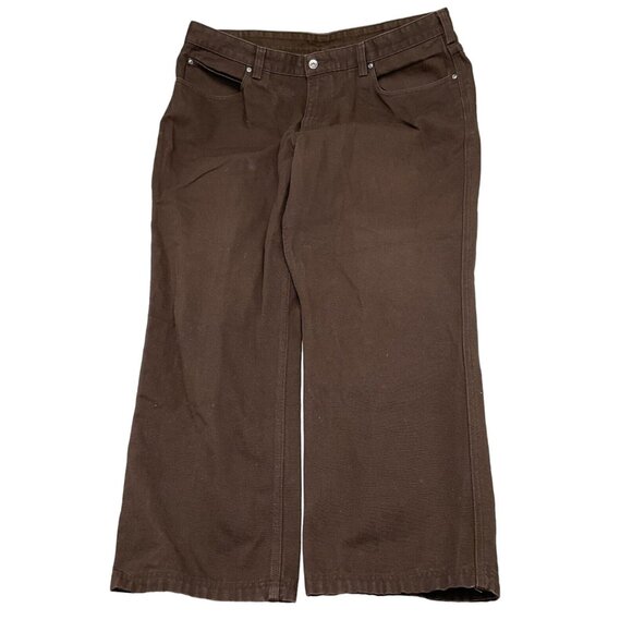 Duluth Pants‎ Men 42W x 30L Brown Gusset Canvas Cotton Utility Work Heavy Duty - Picture 1 of 12